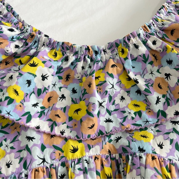 Agua By Agua Bendita Short Dress Flor La Fania Lila Size Small - Picture 4 of 10